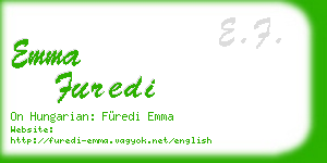 emma furedi business card