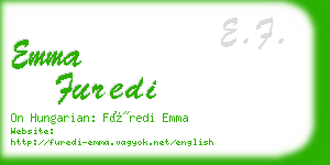 emma furedi business card